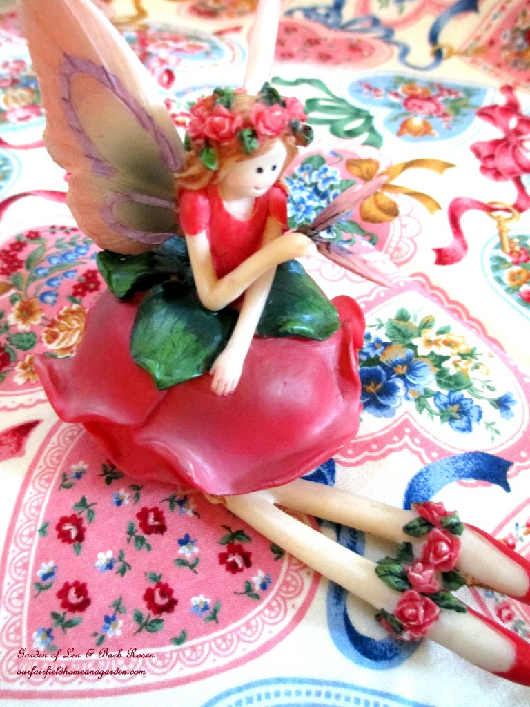tiny Valentine's fairy https://ourfairfieldhomeandgarden.com/be-my-valentine-valentine-decor/