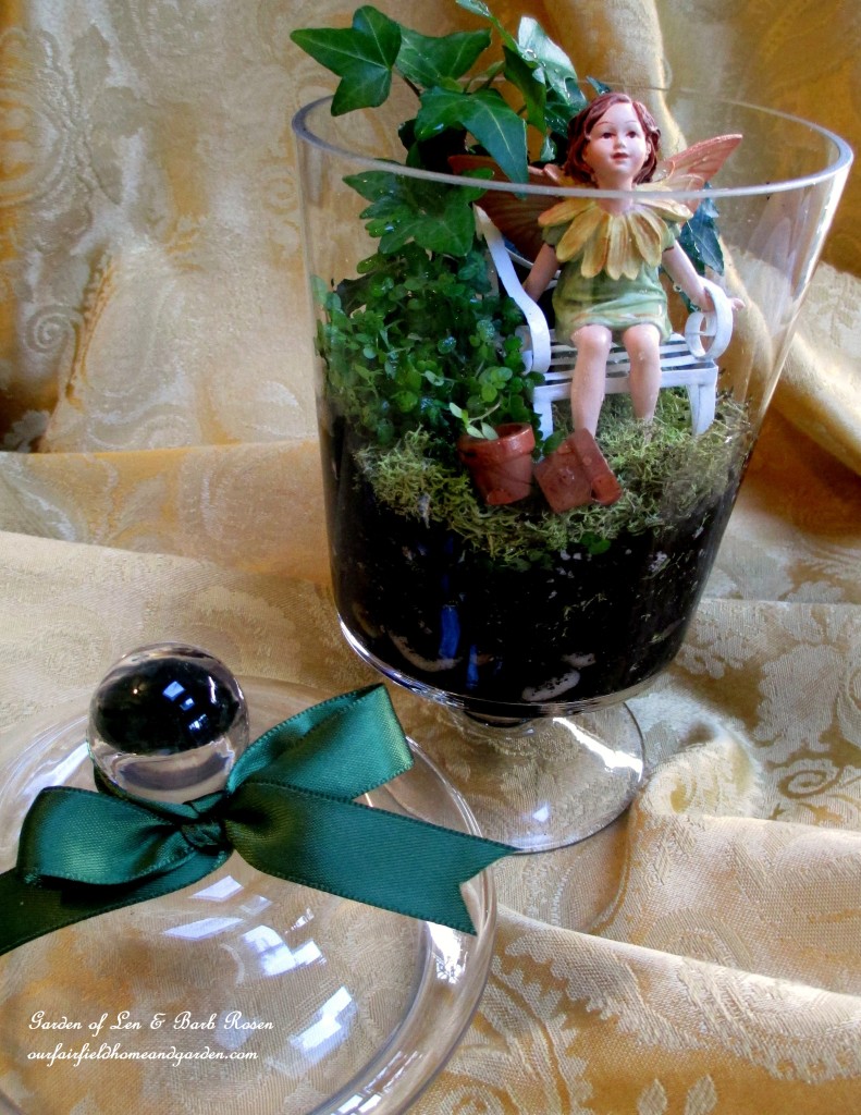 https://ourfairfieldhomeandgarden.com/diy-project-summer-enchantment-in-a-jar/ This tiny fairy and her garden are ready to be a birthday gift for my friend!