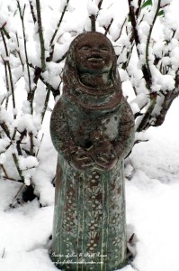 Little Bird Woman in the snow https://ourfairfieldhomeandgarden.com/spring-snow-march-25th-the-groundhog-lied/