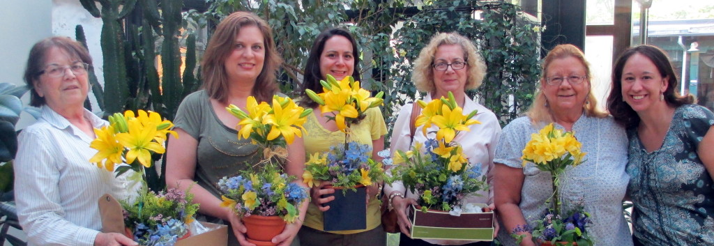 Everyone has a lovely topiary to take home!