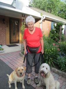 Karin with her constant companions, Maya and Tessie