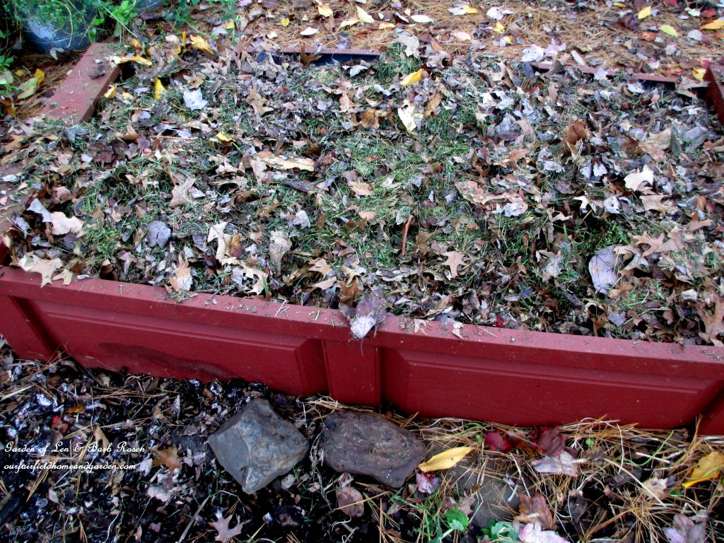 Leaf Mulch in Raised Bed