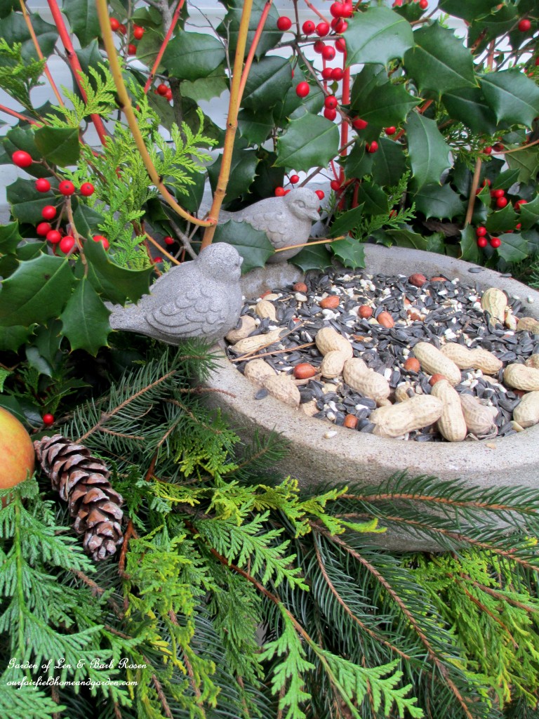 Winter Bird Feeder https://ourfairfieldhomeandgarden.com/winter-decorating-at-our-fairfield-home-garden/