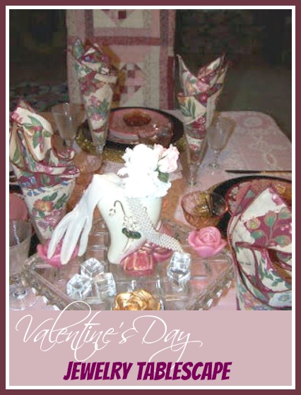 vintage tablescape vintage tablescape http://thegardeningcook.com/jewelry-tablescape/