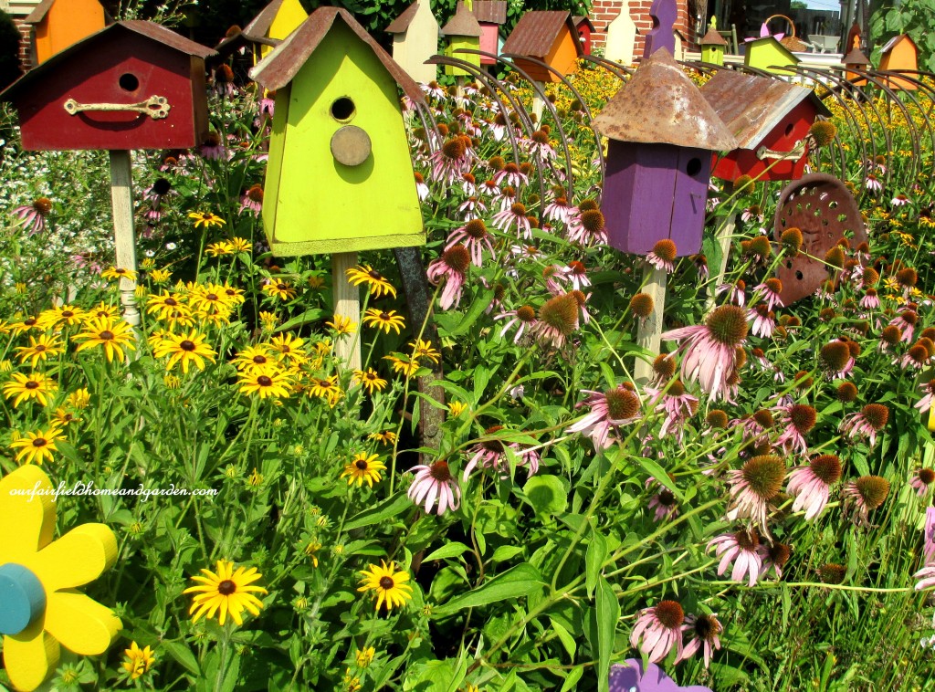 Birdhouses & Flowers https://ourfairfieldhomeandgarden.com/field-trip-potting-bench-from-a-dresser-and-other-ideas-gathered-in-lancaster-county-pa/