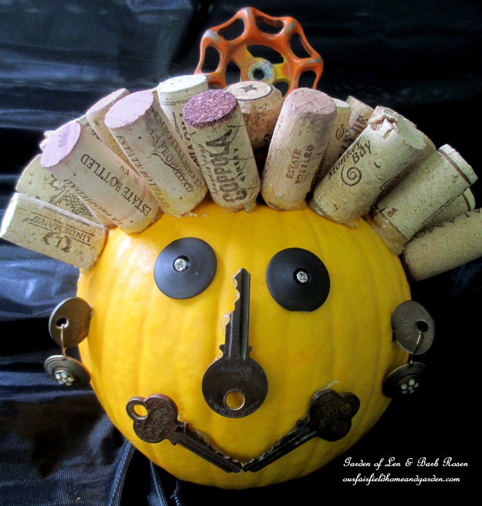 Keys & Corks Junk O'Lantern https://ourfairfieldhomeandgarden.com/diy-make-a-junk-olantern/