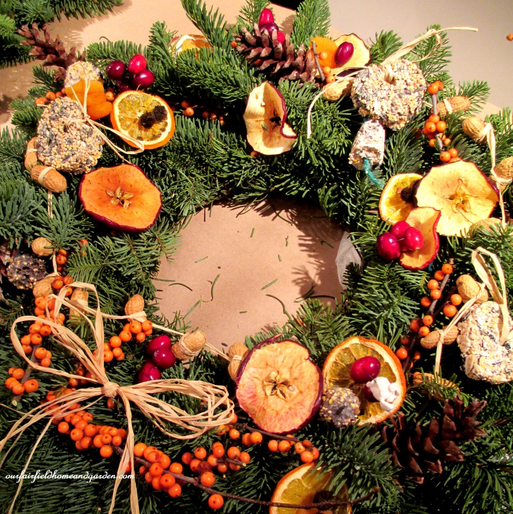 Natural Bird Wreath https://ourfairfieldhomeandgarden.com/natural-holiday-bird-wreath/