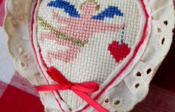 Cross Stitch Heart Sachet