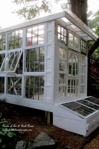 Repurposed Windows Greenhouse https://ourfairfieldhomeandgarden.com/building-a-repurposed-windows-greenhouse/