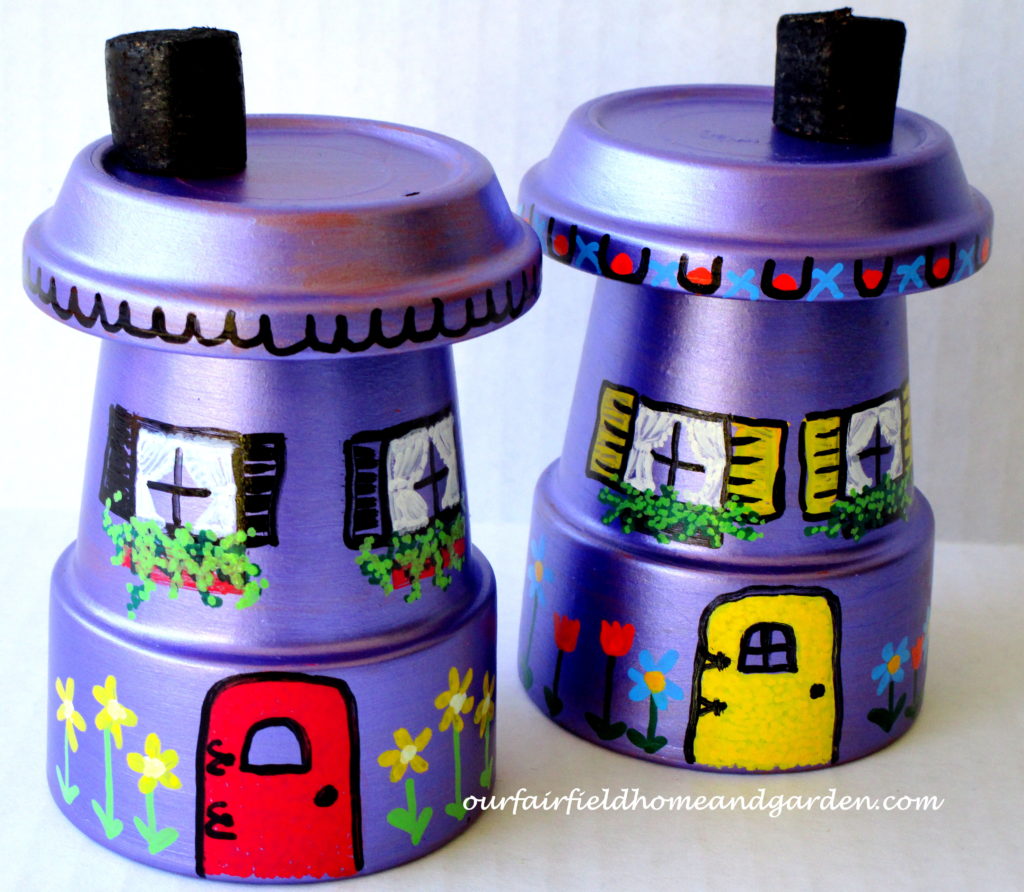Flower Pot Fairy Houses https://ourfairfieldhomeandgarden.com/flower-pot-fairy-houses/
