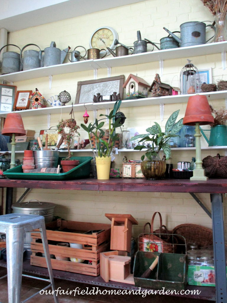 Flower Pot Lamp Shade https://ourfairfieldhomeandgarden.com/lamps-with-a-gardeners-touch/