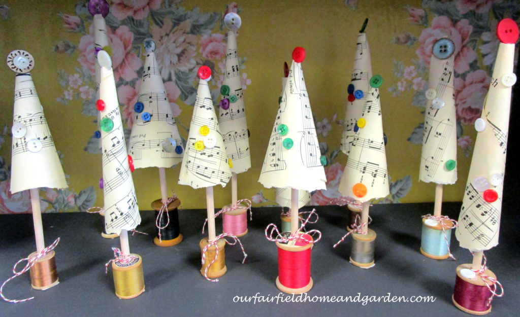 Music Sheet Christmas Tree https://ourfairfieldhomeandgarden.com/diy-make-music-sheet-christmas-trees/